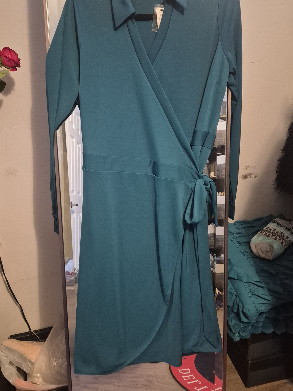 The Limited Teal Wrap Dress